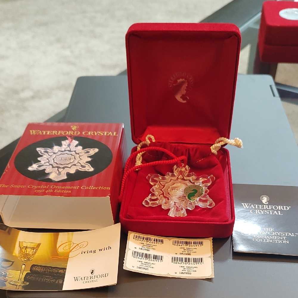 Waterford Crystal Snowflake Ornament - 1998